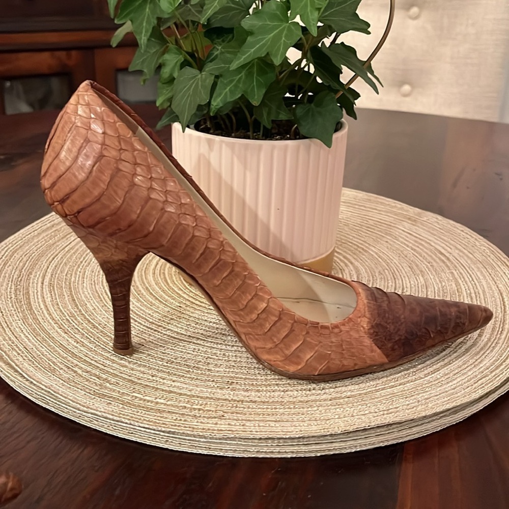 Prada Brown Python Pumps - image 5